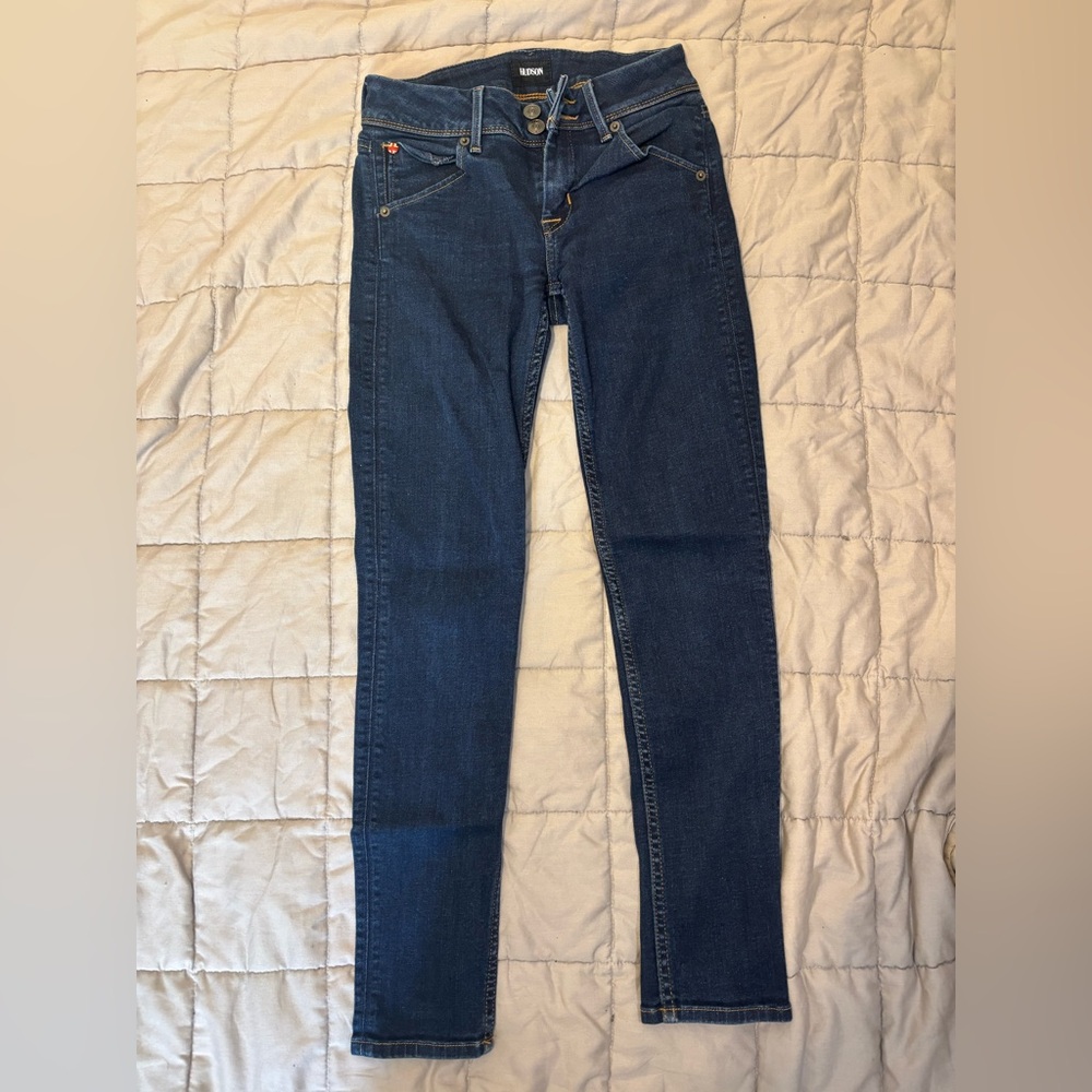 Size 26 Hudson dark wash skinny jeans